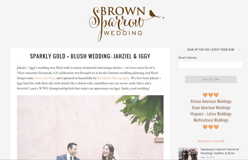 brown sparrow wedding feature